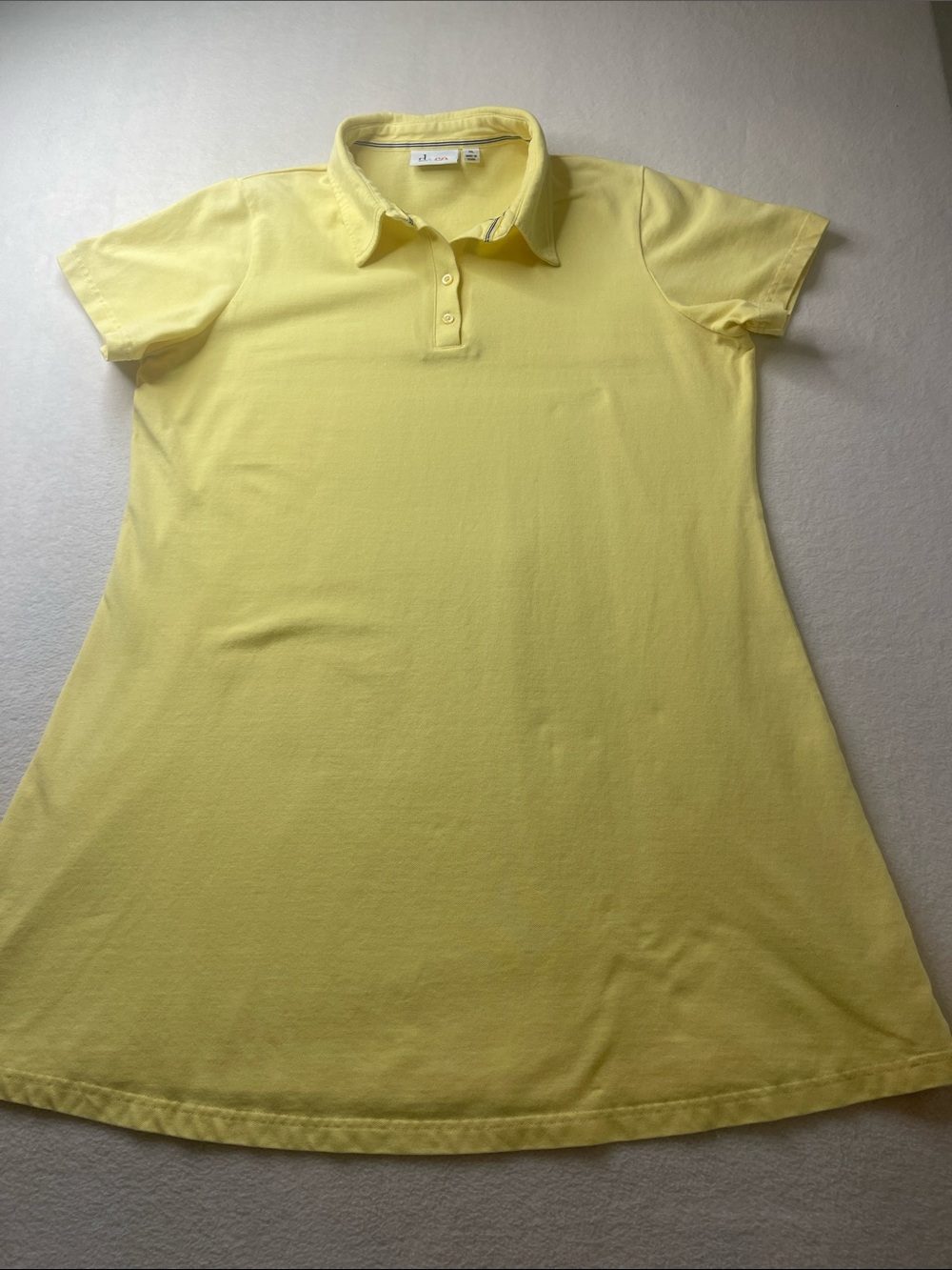 D&CO Yellow Polo Shirt Dress - Women's Casual Top SIZE XLARGE - Picture 7 of 10